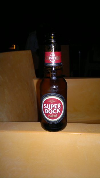 A bottle of Super Bock Mini